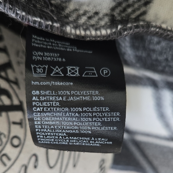 H&M Black and White Plaid Jacket - Picture 4 of 6